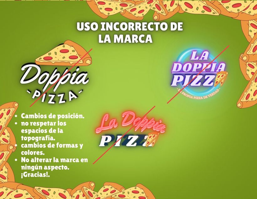 Mi Proyecto del curso: Principios básicos para diseñar marcas LA DOPPIA PIZZA 8