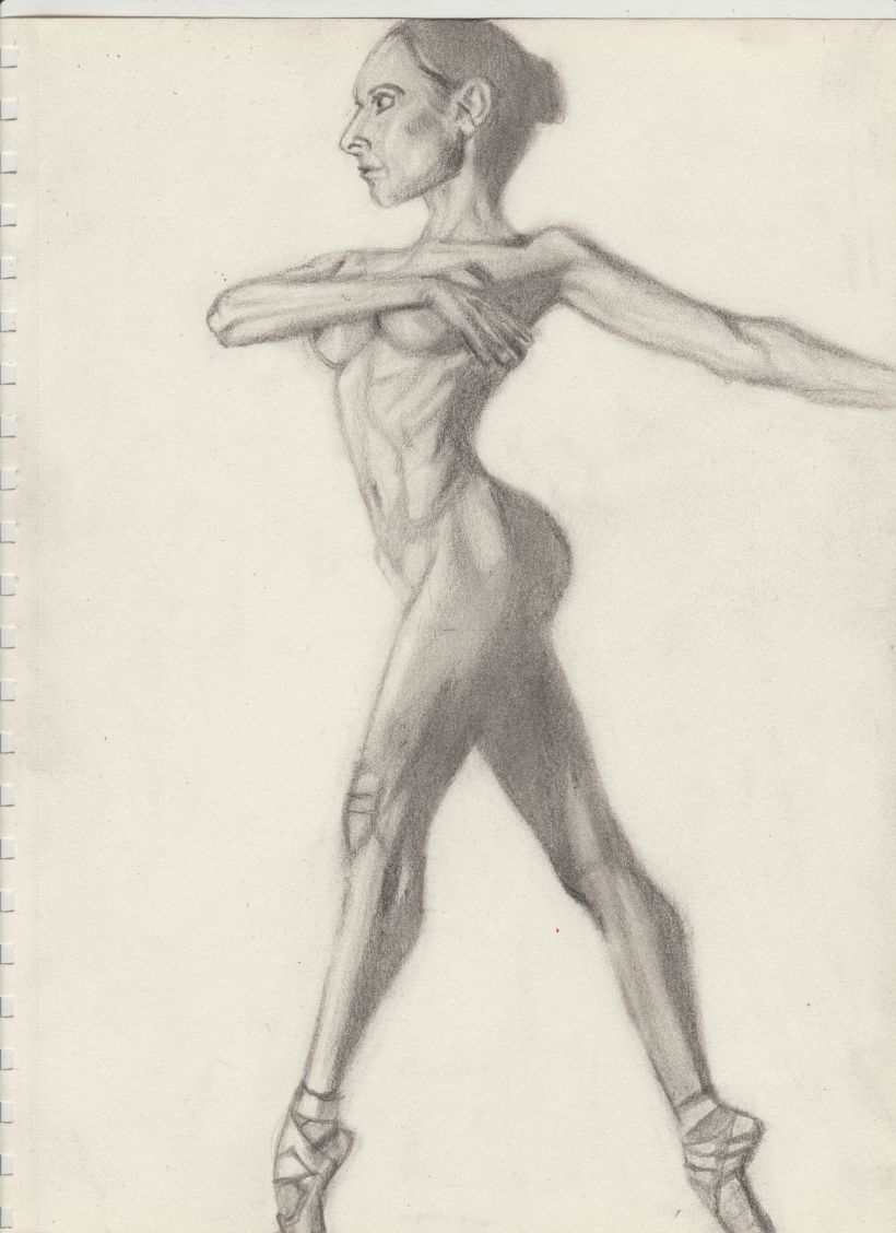 Dibujo realista de la figura humana.