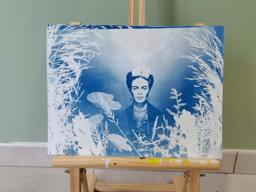 Cyanotype avec Frida Khalo : technique d'impression à la lumière 3
