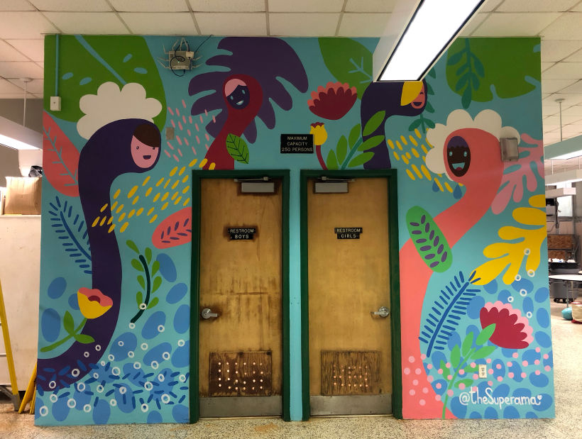 Mural for school cafeteria 4