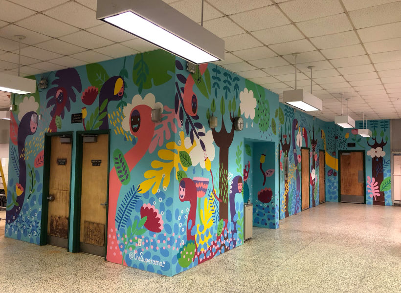Mural for school cafeteria 5