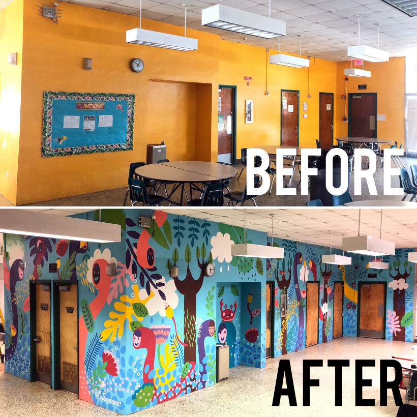 Mural for school cafeteria 8