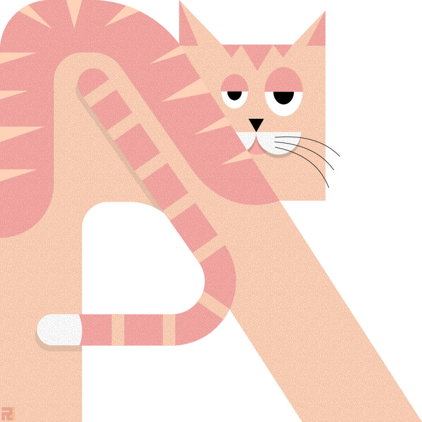 Cat Illustration for Alphabet A