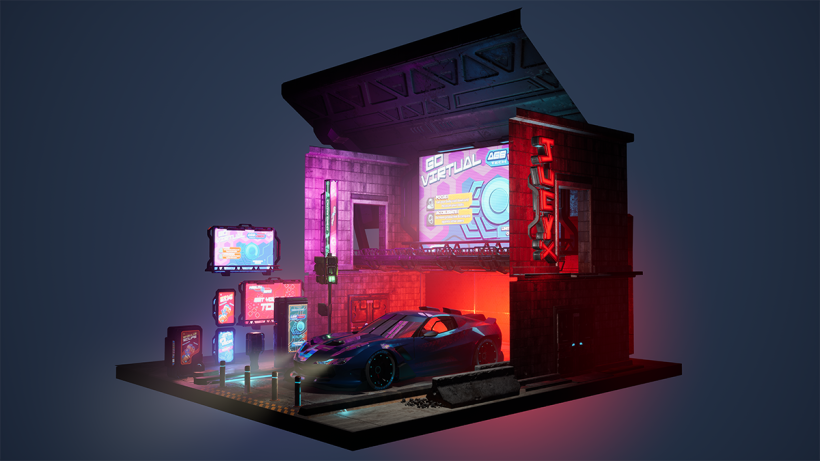My project in Game Environment Design: Cyberpunk Scenes with Unreal Engine course 1