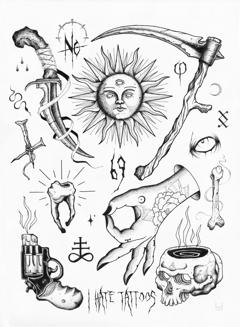 Blackwork Tattoo Designs | Realistic Temporary Tattoos – TattooIcon