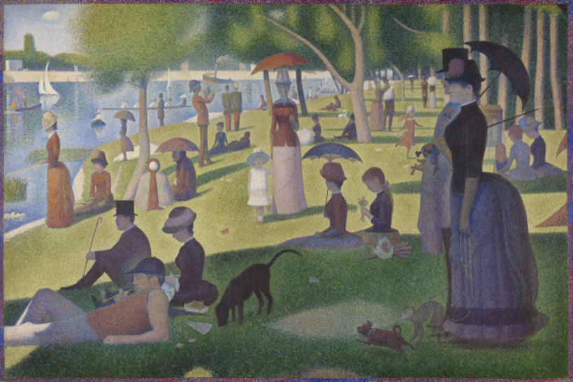 Seurat, G. (1884–1886). “Un dimanche après-midi sur l'île de la Jatte”. Chicago, The Art Institute of Chicago.