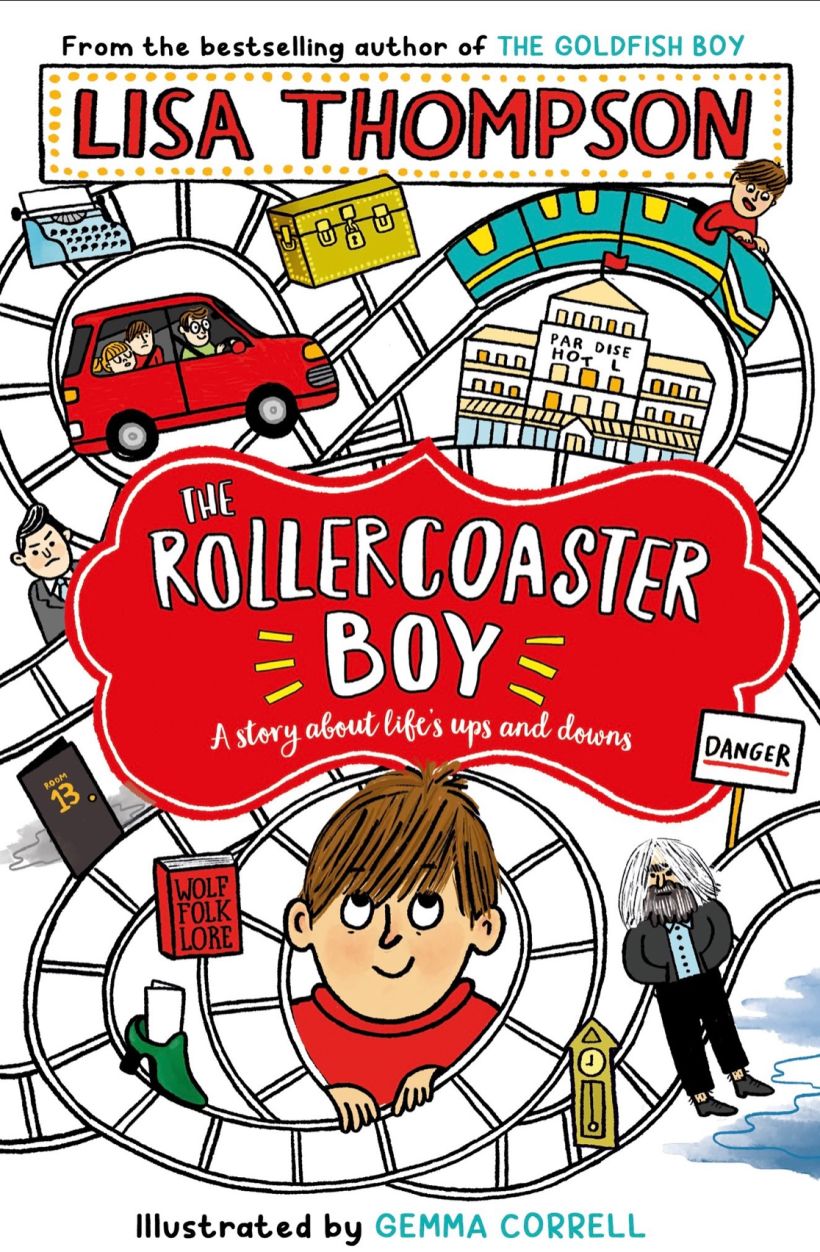 My latest middle-grade novel, The Rollercoaster Boy. Illustrated by Gemma Correll
