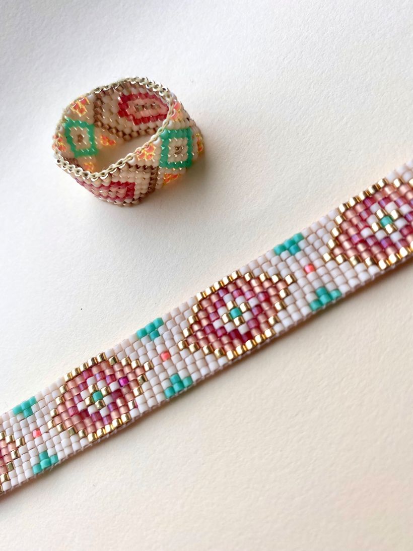 My project in Beaded Jewelry Design: Weave Elegant Patterns course 2