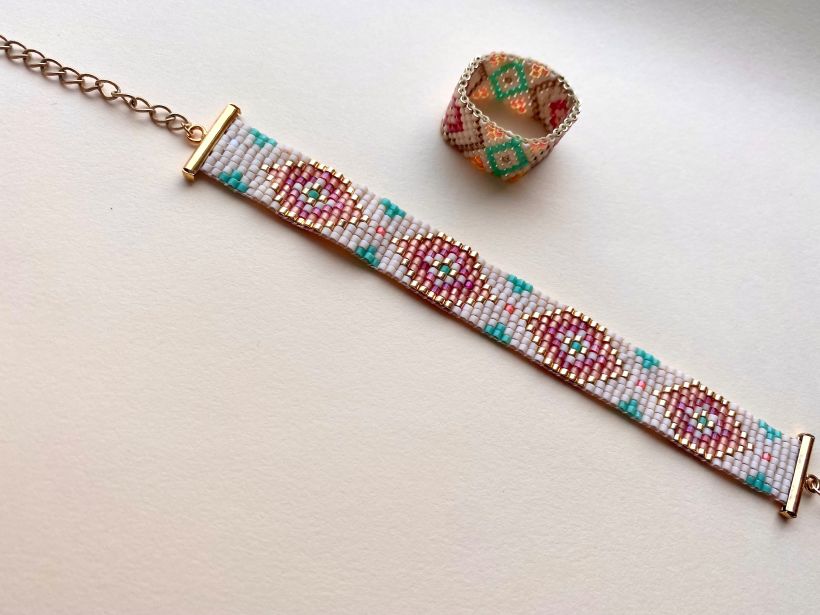 My project in Beaded Jewelry Design: Weave Elegant Patterns course 3