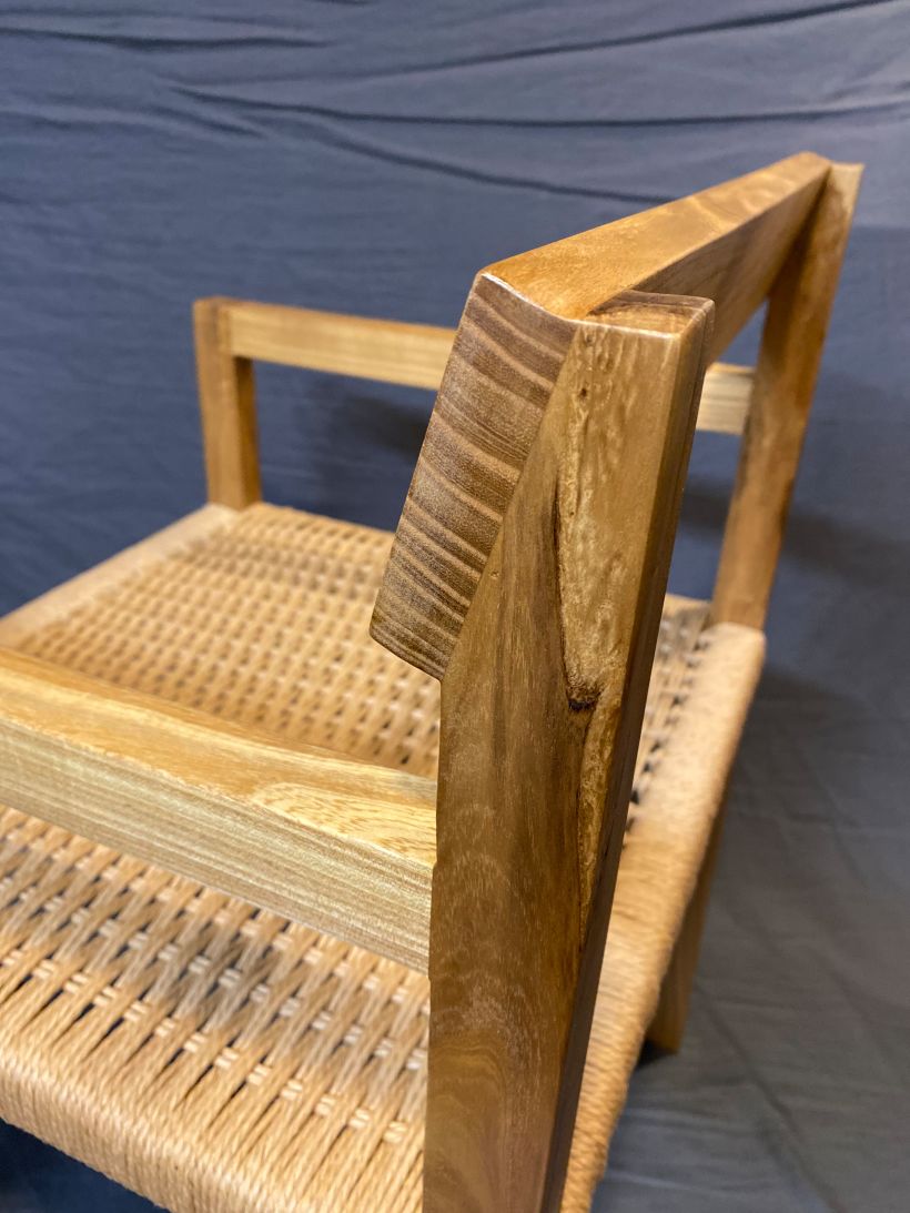 Stock Chair with Danish Cord - back detail