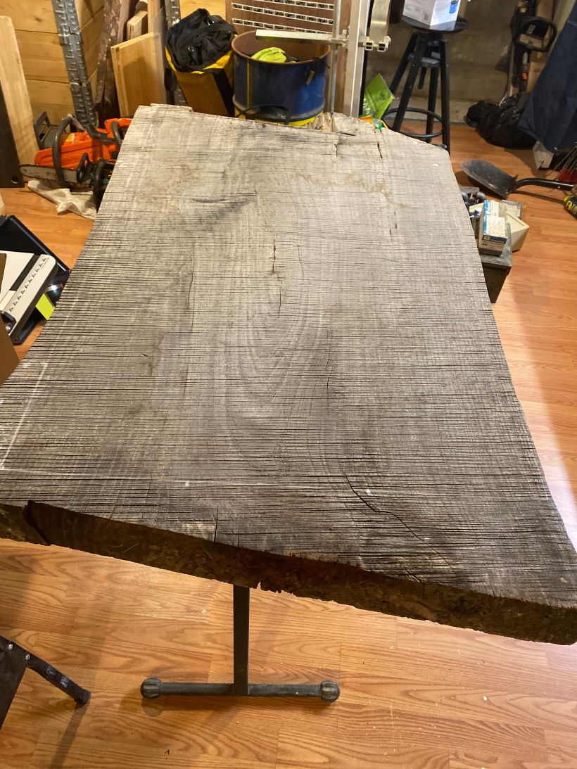 Catalpa slab after years of air drying