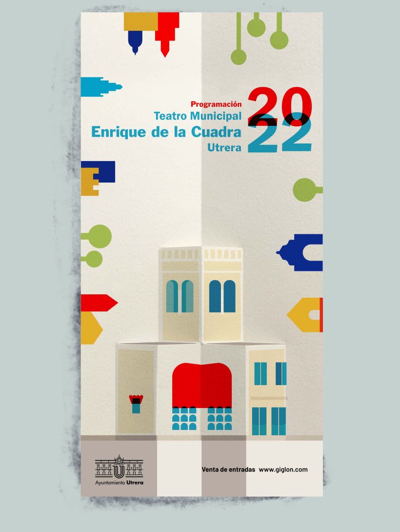 Ilustración y diseño de la gráfica de la temporada 2022 del Teatro Enrique de la Cuadra 1