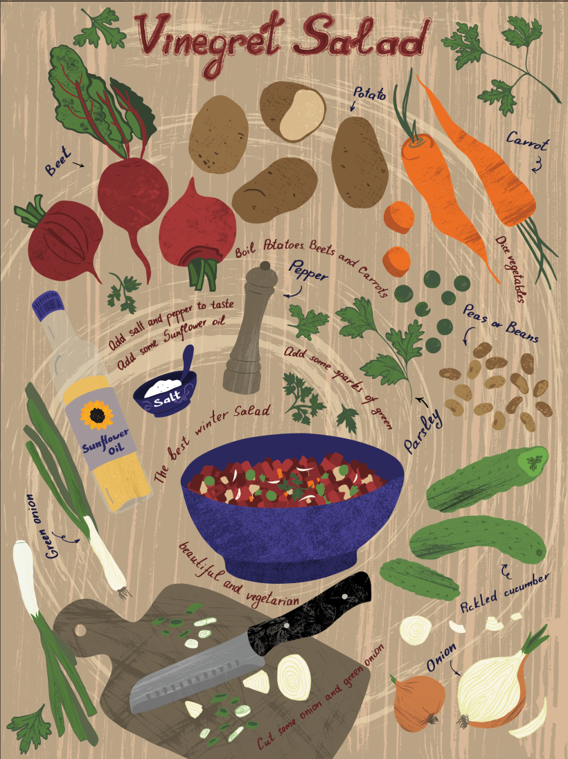 My project in Illustrated Recipes: Making Delicious Art course 1