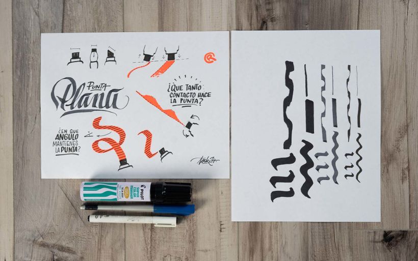 Playing with a wider range of tools and guidelines can produce interesting new variations of calligraphy.