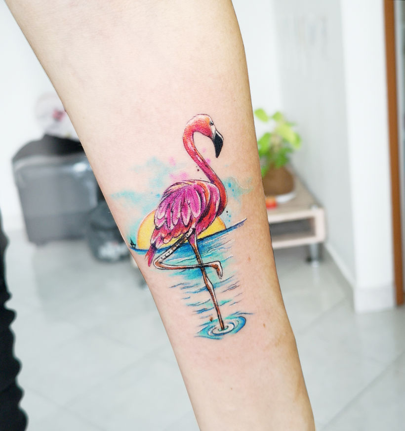 Jemka tattoo art flamingo | Flamingo tattoo, Tattoos, Tattoo designs