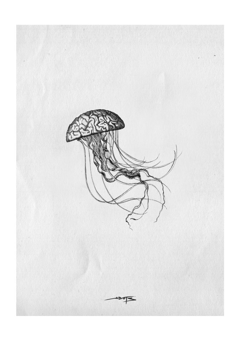 Engraved Animals "The Brain Jellyfish" NFT01