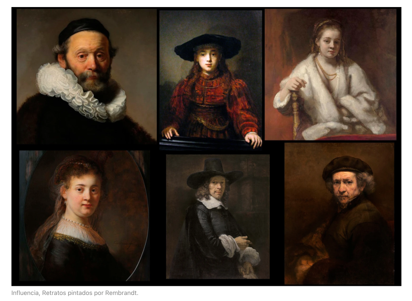 Los retratos de Rembrandt como fuente de inspiración.