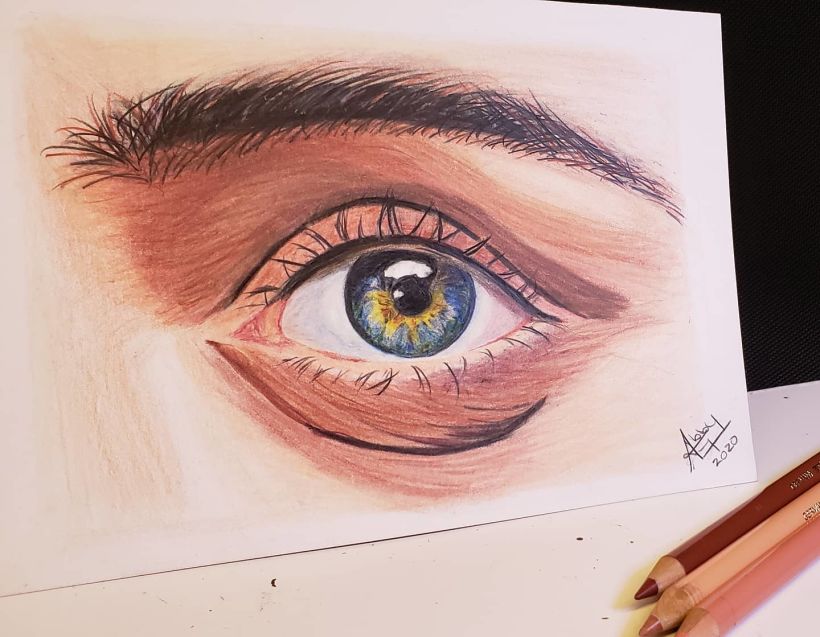 Discover 142+ eye sketch color