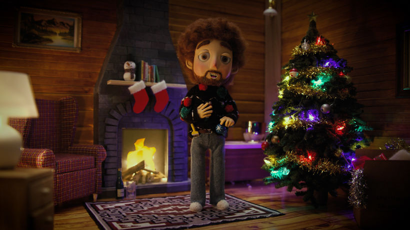 'Bob Ross' Happy Little Christmas Animation 1