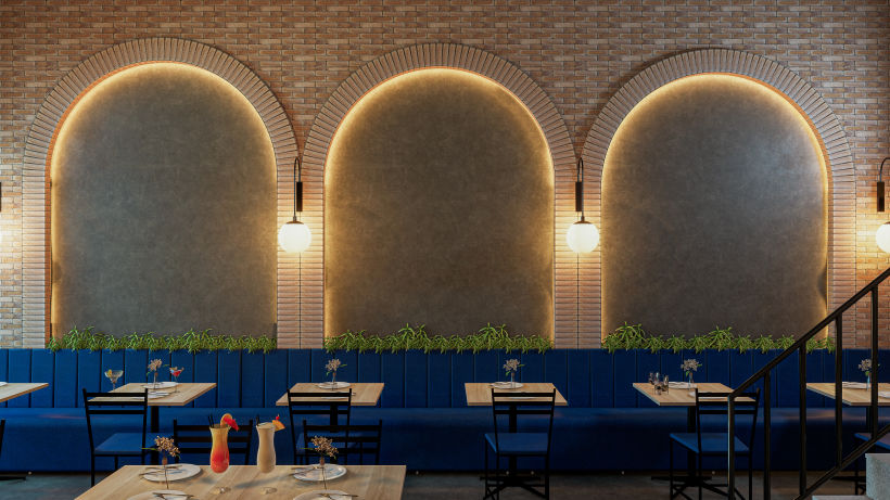 Meu projeto do curso: Design de interiores para restaurantes 3
