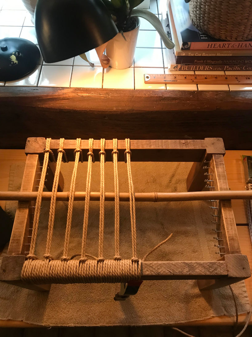 Setting the warp on the first side