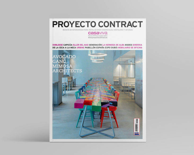 Proyecto Contract es una revista mensual dedicada al proyecto de interiorismo para espacios contract.