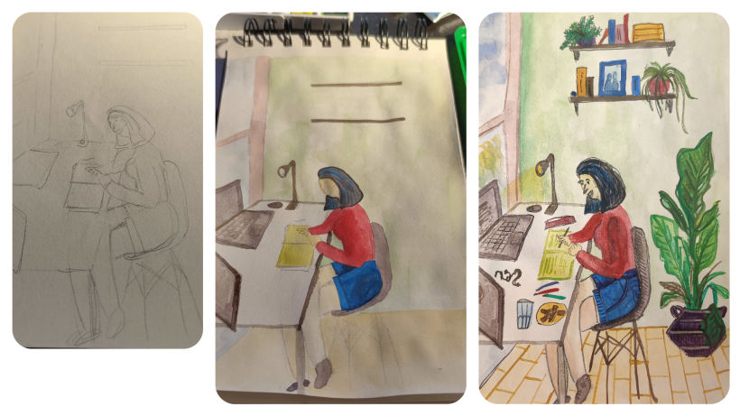My project in Exploratory Sketchbook: Find Your Drawing Style course 4