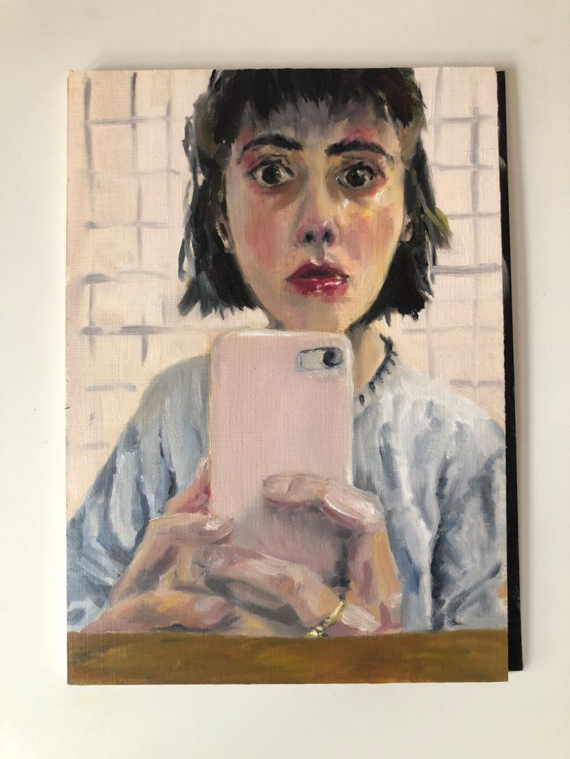 My finished selfie in oil.
