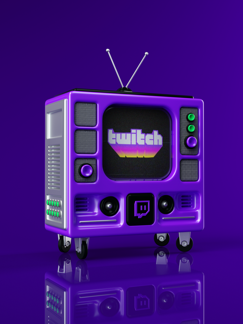 Premium PSD  3d rendering of purple toaster object