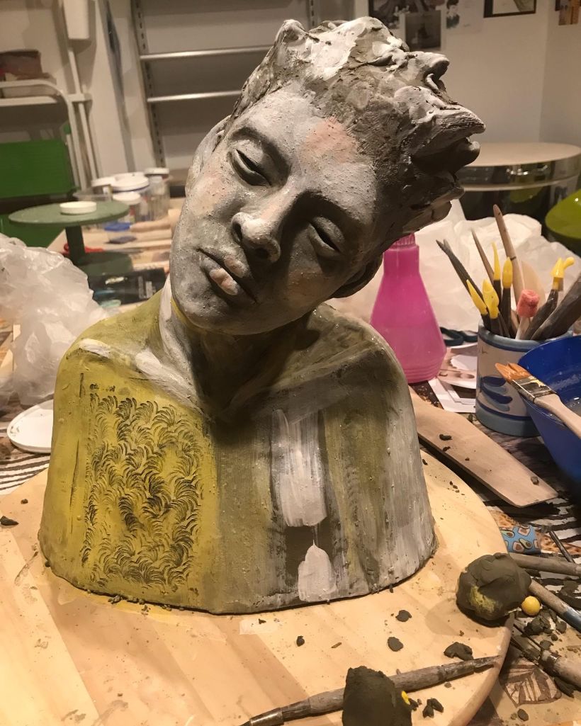 My project in Introduction to Clay Figurative Sculpture course 2