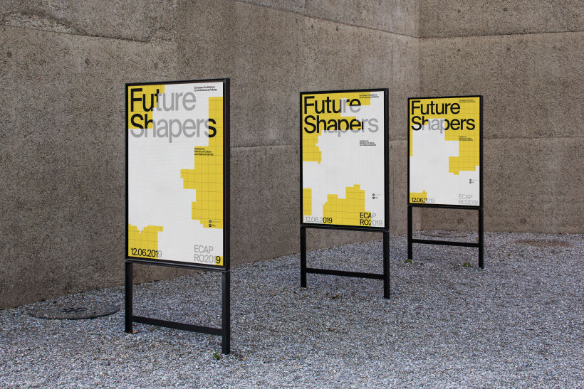 Future Shapers identity — poster iterations — preview