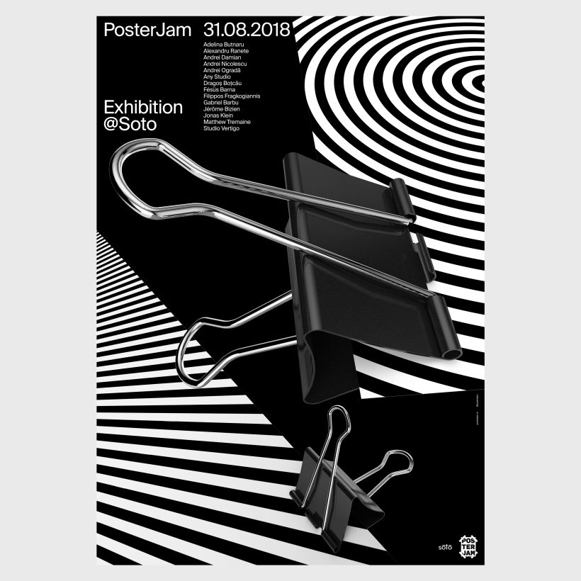 Poster for PosterJam's exhibition at Soto, Bucharest, Romania