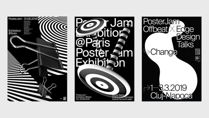 Poster series for PosterJam exhibitions, 2018–2019