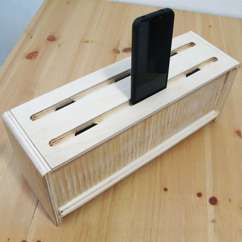 ARK Cable management wooden box and charging station