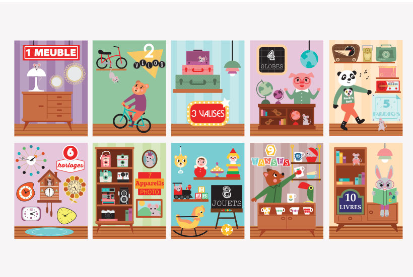 My project in Vintage Illustration for Engaging Children’s Books course : The Flea Market 12