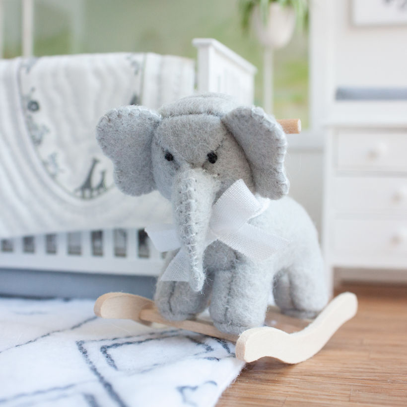 This elephant rocker was so fun to replicate in miniature.