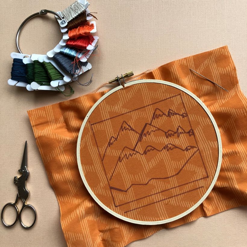 PNW Spring Inspires Mountainscape Embroidery 3