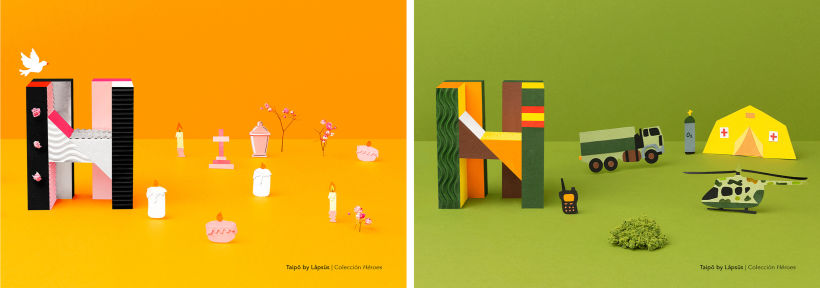Diseño de tarjetas solidarias para la colección Héroes de Taipō 8