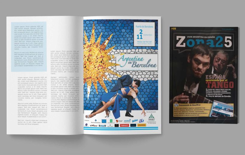 Anuncio Feria Argentina en Barcelona - publicado en Revista Zona 25 (nº9)