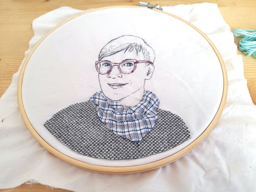 My portrait for "Creation of Embroidered Portraits" 4