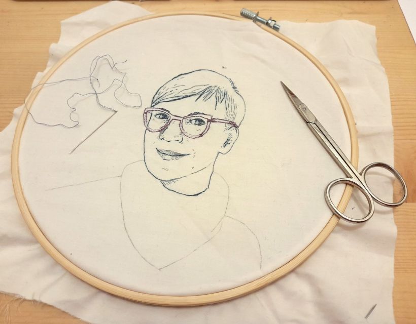 My portrait for "Creation of Embroidered Portraits" 5