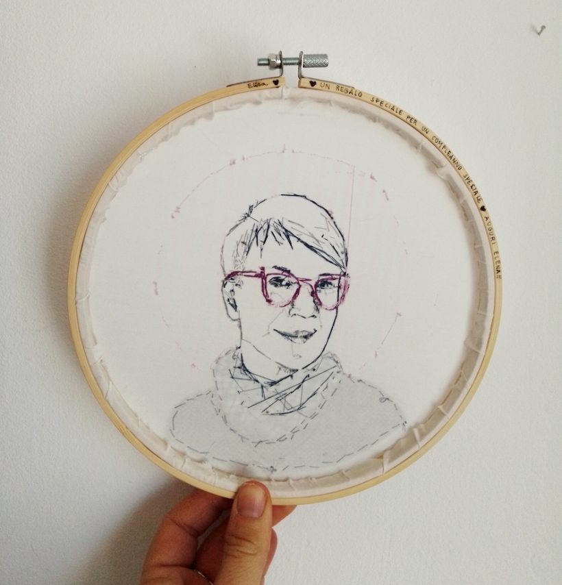 My portrait for "Creation of Embroidered Portraits" 6