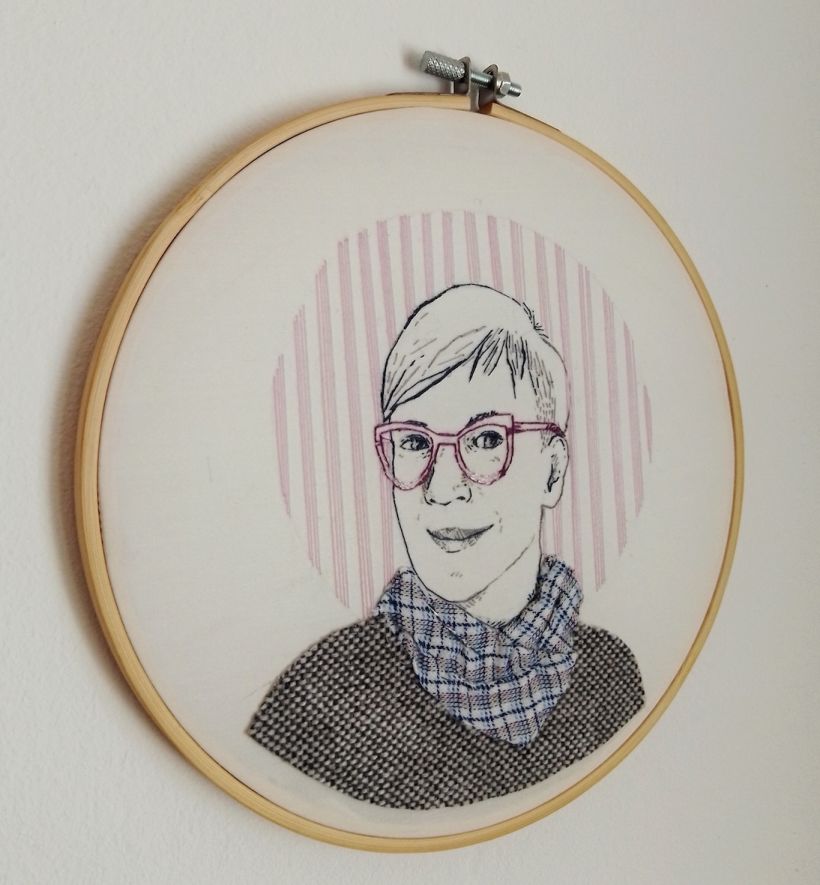 My portrait for "Creation of Embroidered Portraits" 7