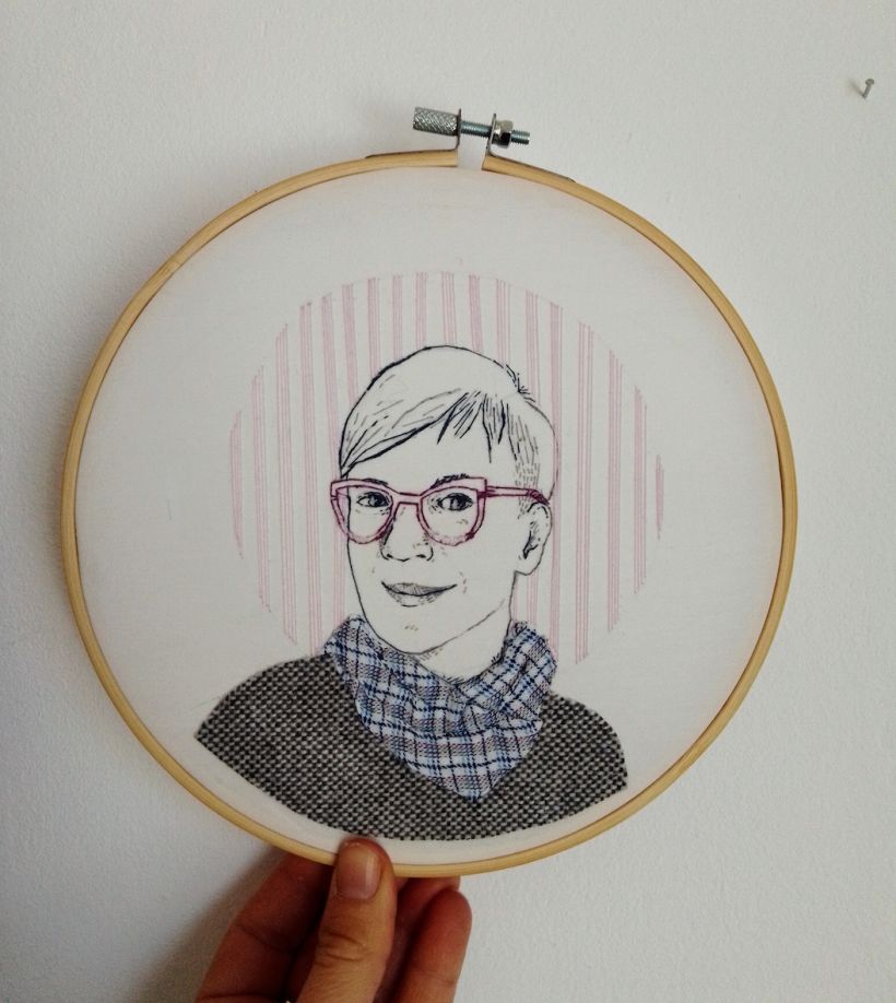 My portrait for "Creation of Embroidered Portraits" 1