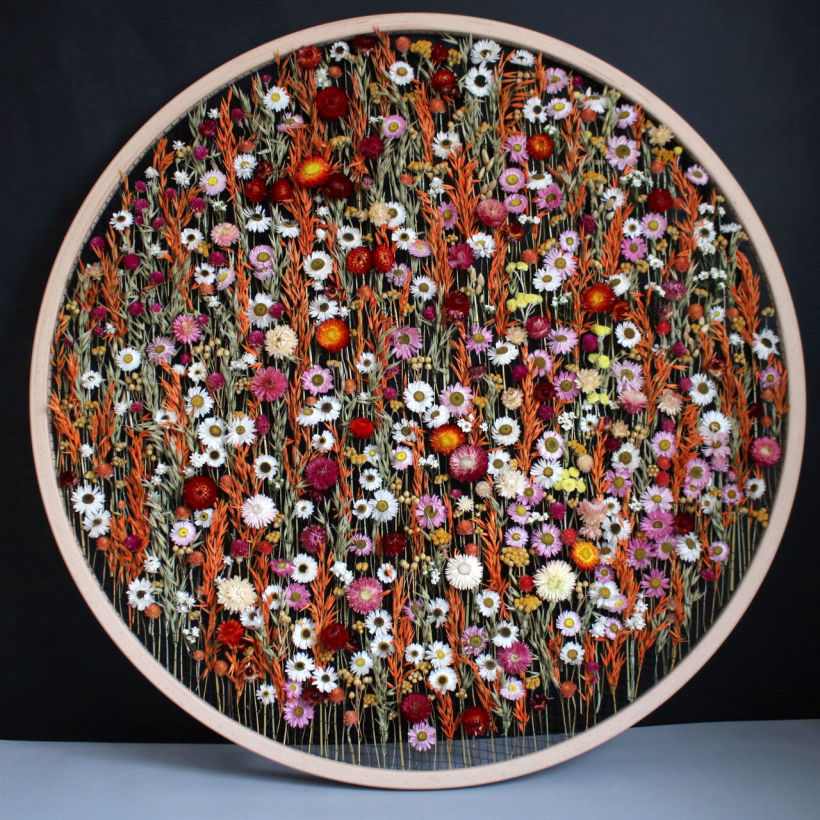 Large scale floral tapestry private commission  2