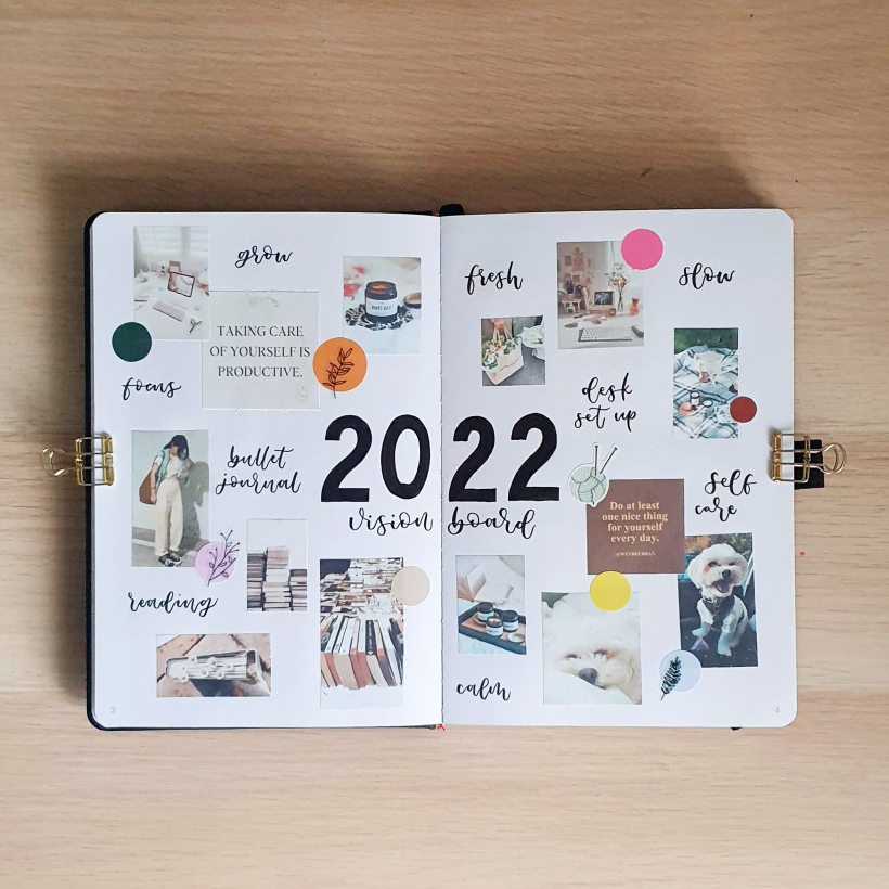 new year bullet journal ideas! (2020 vision board & goal planning