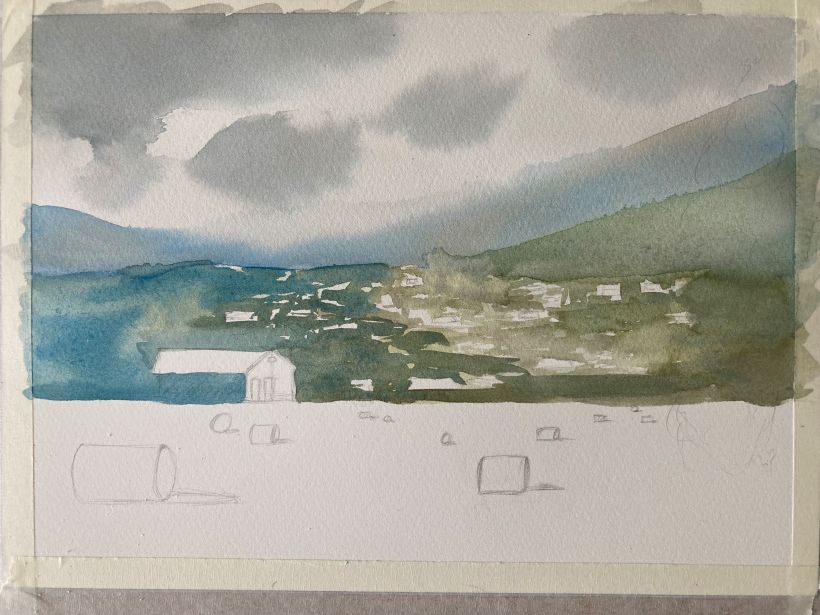 My project for course: Watercolor Landscapes: Experimental Tools and Techniques 2