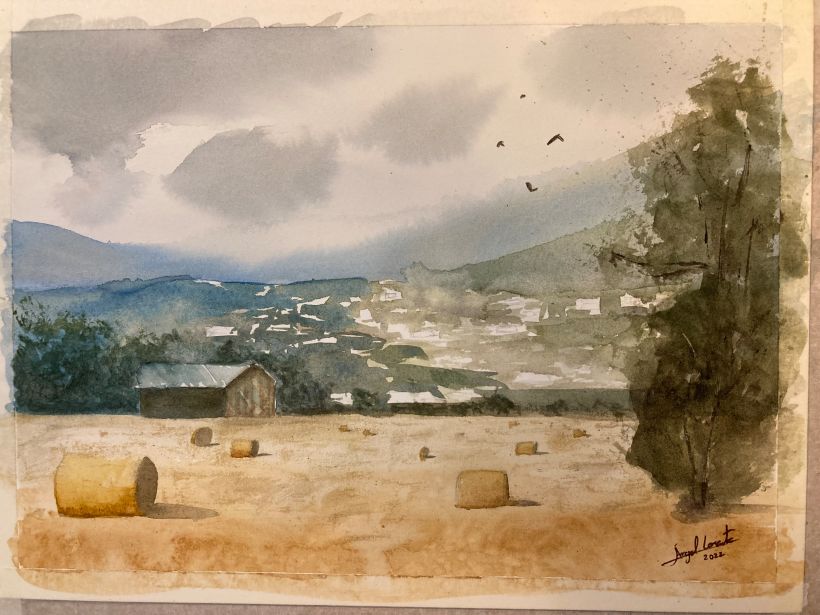 My project for course: Watercolor Landscapes: Experimental Tools and Techniques 3