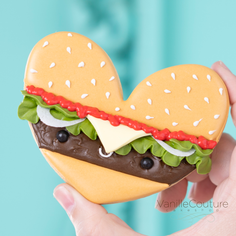 Galleta hamburguesa corazón