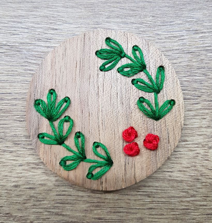 My project for course: Embroidery on Wood 1